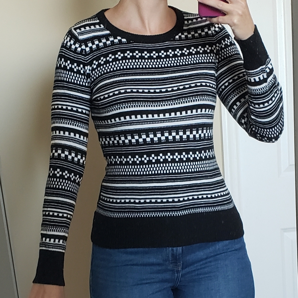 *Merona Fair Isle Striped Sweater Sz S